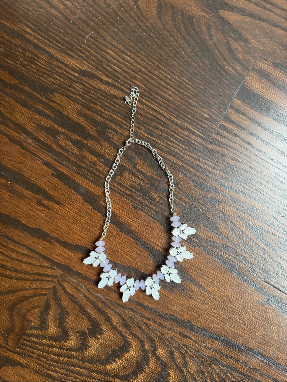 Silver-tone statement necklace